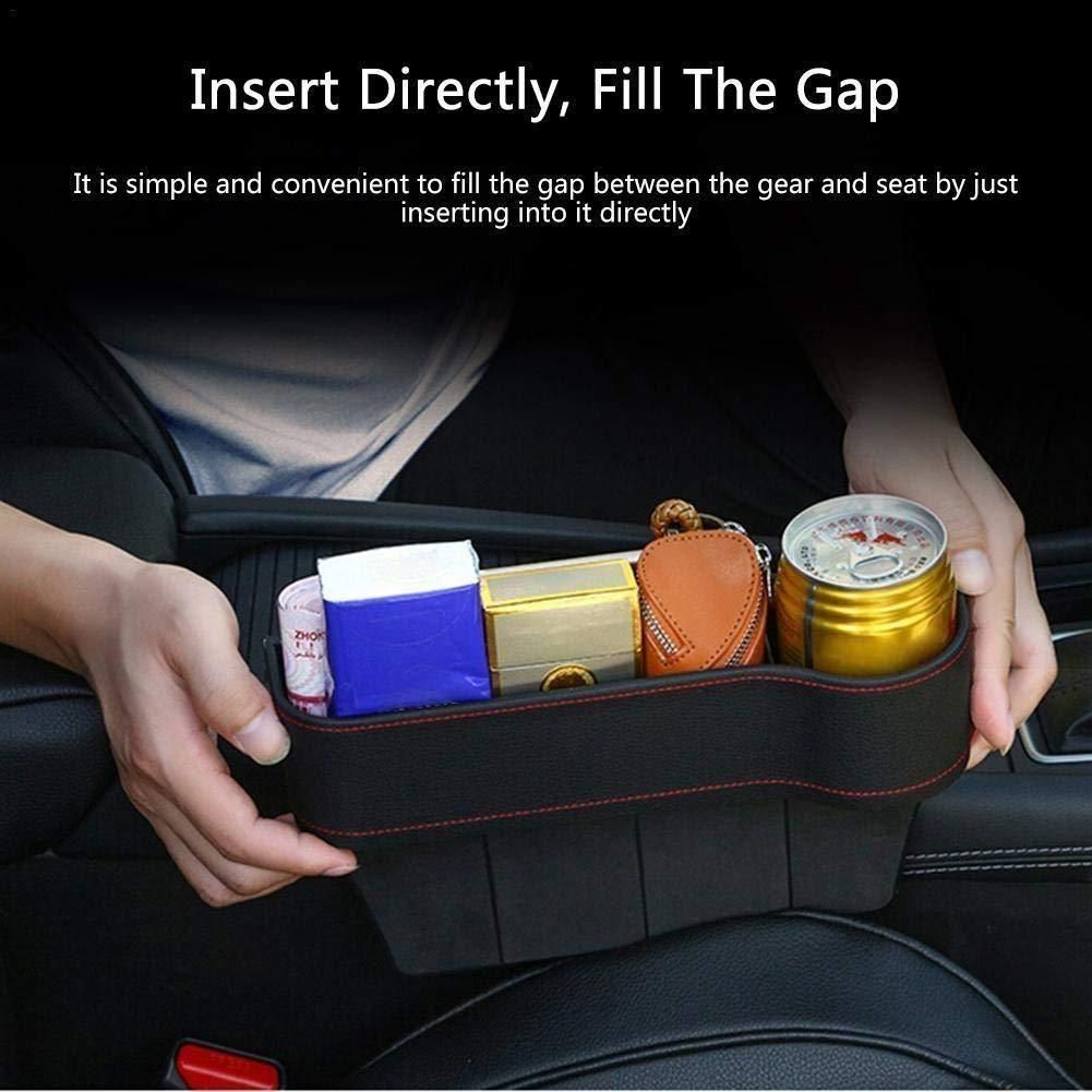 Seat Pockets PU Leather Car Console Side Organizer with Assorted Colour Pack of 2 