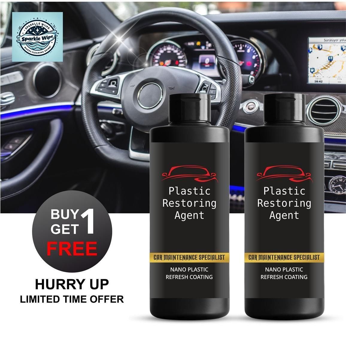 Nano Plastic Revitalizing Coating Agent for Car 100ml (Pack of 2) 