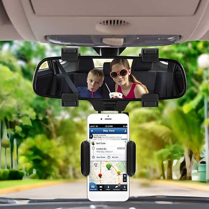 Multifunctional Rearview Mirror Phone Holder 